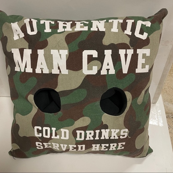 Other - Man Cave Pillow Cup Holder Camo